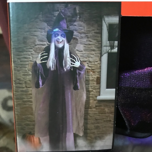 Spooky Village Halloween Hanging Witch With Light and Sound NEW 6 ft tall - Picture 9 of 11